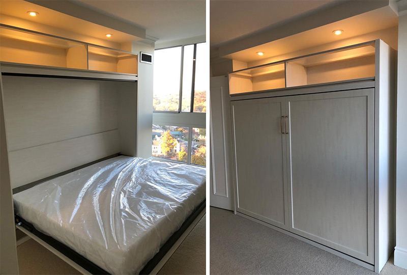 Custom murphy wall beds by Space Age Closets