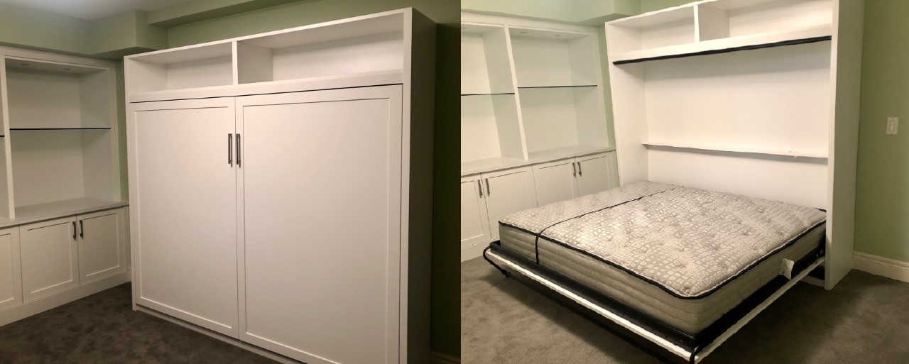 Custom Murphy Wall Beds in Toronto by Space Age Closets & Custom Cabinetry